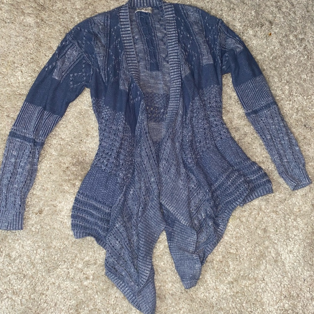 Large cardigan with flowy pixie front